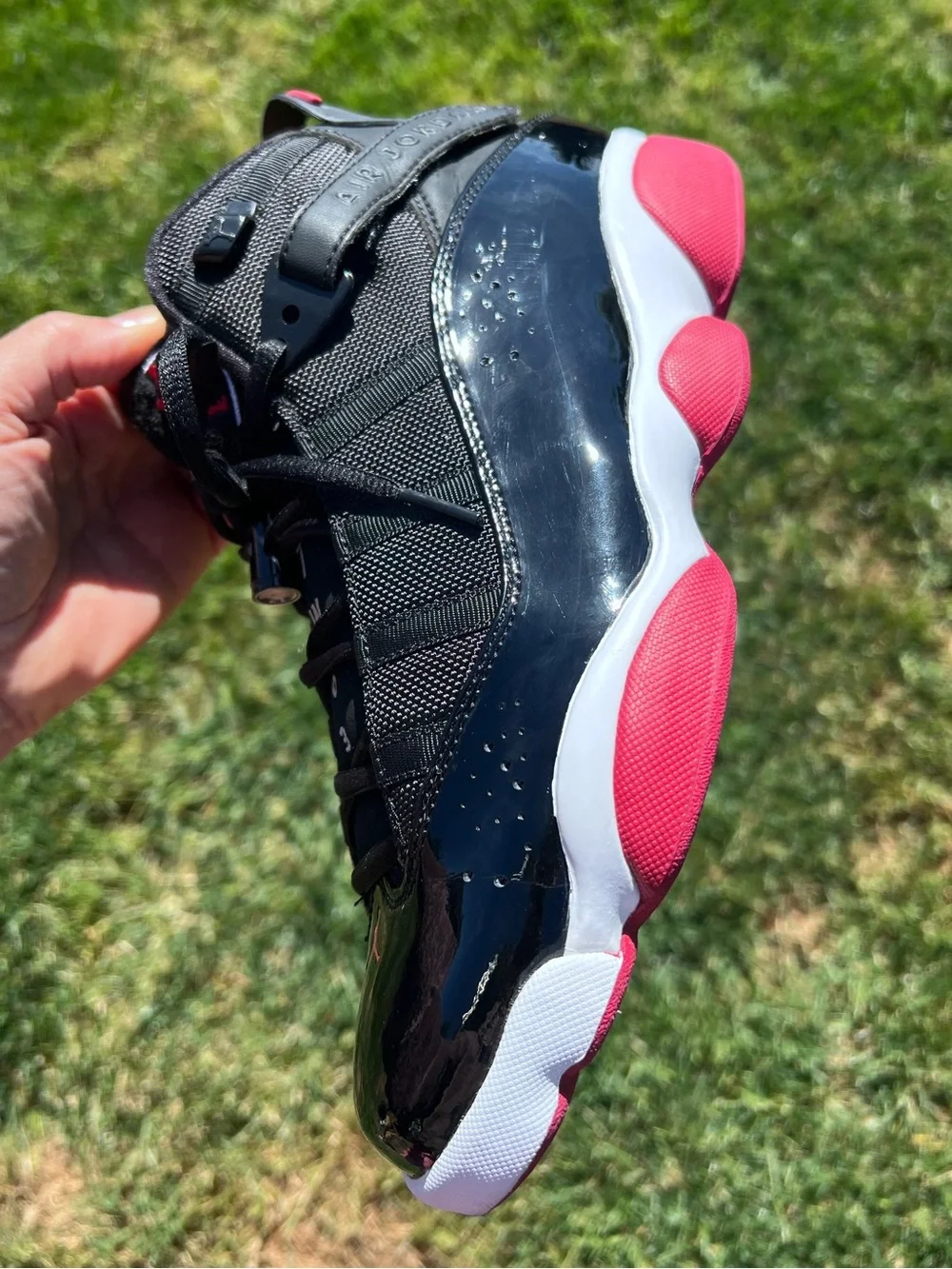 2008 Nike Air Jordan 6 Rings Bred Black Red White Mens Size 8.5 -OG Box Included